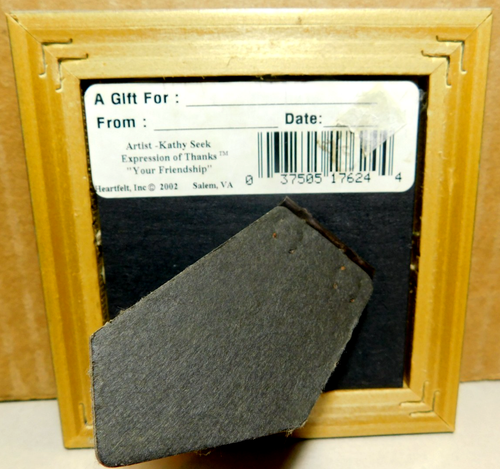 Heartfelt Collection~Miniature Gold Picture Frame 2002 "Your Friendship" 4" x 4" - Picture 13 of 17