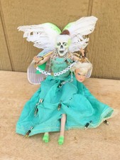OOAK Horror Doll Happy Halloween Green with ENVY 12" Barbie Size SCAREY Skull