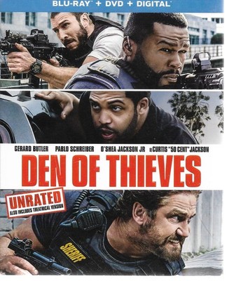 DEN OF THIEVES (UNRATED) Blu-Ray + DVD 2018. With Slip Cover NEW! SEALED!