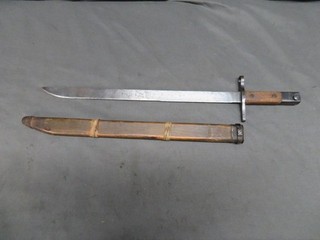WWII JAPANESE TYPE 30 ARISAKA BAYO TOYADA AUTO LOOM LATE WAR W/ WOOD SCABBARD