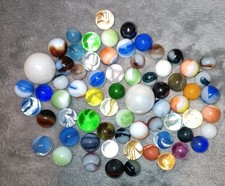 Mixed Lot Of Vintage Glass Marbles From Estate Collection