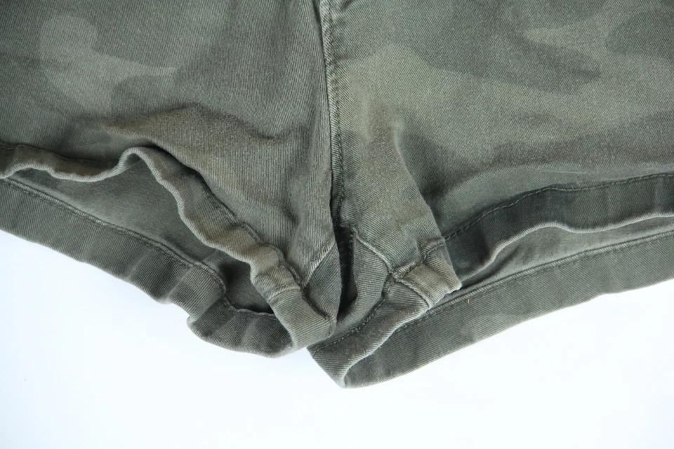 Pantalones Cortos Abercrombie & Fitch Mujer 8 W29 Elastizados Verde Camuflaje tiro Bajo Foto 3 de 4
