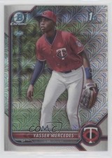 2022 Bowman Chrome Prospects Mega Box Mojo Refractor Yasser Mercedes 00em