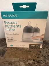 Nanobebe Flexy Silicone Baby Bottle Anti-Colic Natural Feel Non-Collapsing Ni...