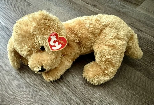 Ty Classic Plush Skippy the Dog with Tags 13" Yellow Lab Retriever 2001 Vintage