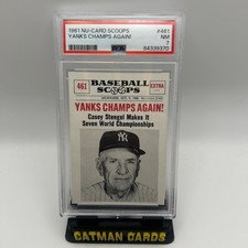 1961 Nu-Cards Baseball Scoops - Casey Stengel #461 PSA 7