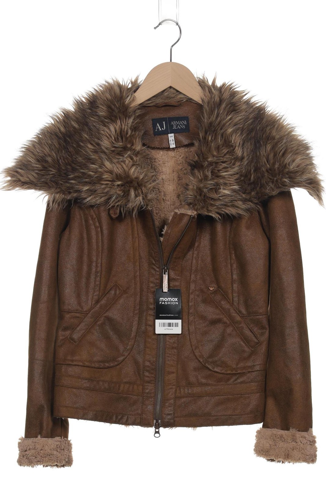 Armani Jeans Jacke Damen Anorak Jacket Kurzmantel Gr. EU 46 Braun #23d8vho