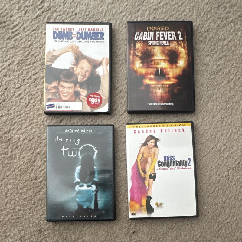Dumb and Dumber DVD Lot of 4, - Jim Carrey Jeff Daniels - Unrated