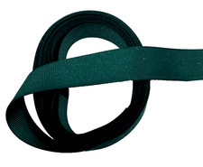 5 yards 7/8" Solid Deep Green Grosgrain Ribbon with Ribbed Texture - 100 poly