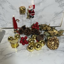 Vintage Christmas Tree Decoration Ornament Lot Holly Berry Na1