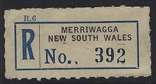 Australia registration labels NSW Merriwawagga #392