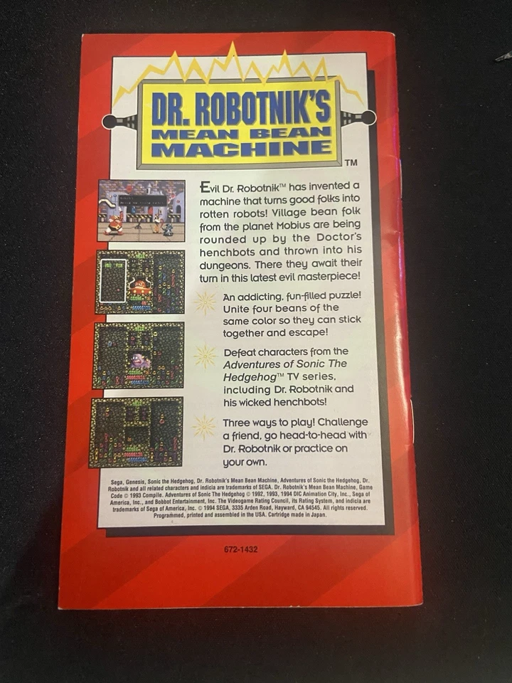 Sonic the Hedgehog 3 (SEGA Genesis, 1994) Manual ONLY - Image 2 of 2