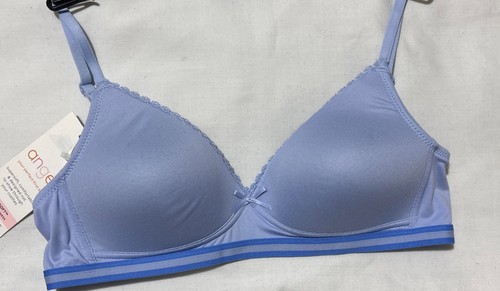 M&S Angel Girls BODY SOFT NON WIRED FIRST Bra In PALE BLUE Size 32AA - Picture 3 of 10