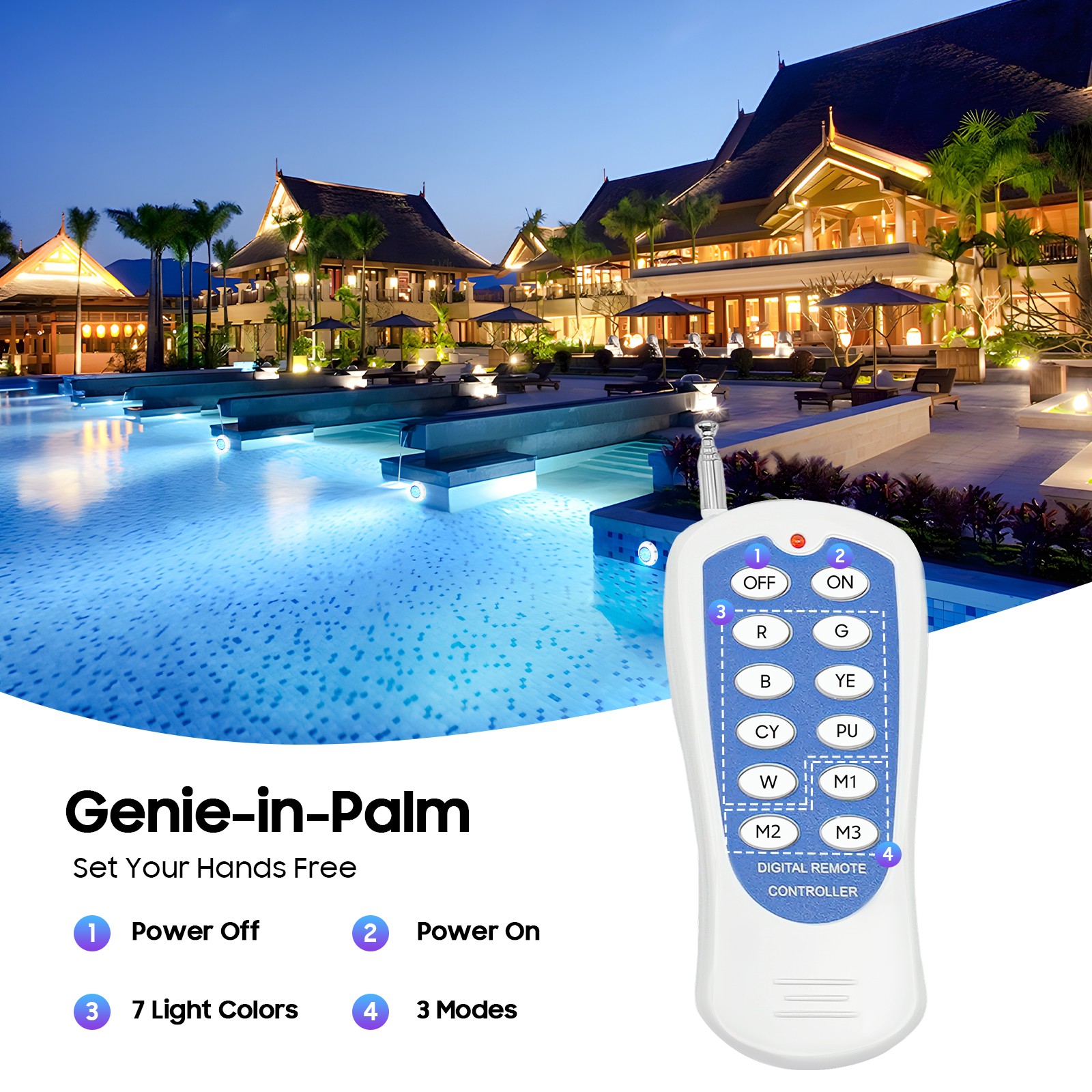 12V 54W RGB Swimming Pool Lights LED Spa Underwater Light Waterproof ...
