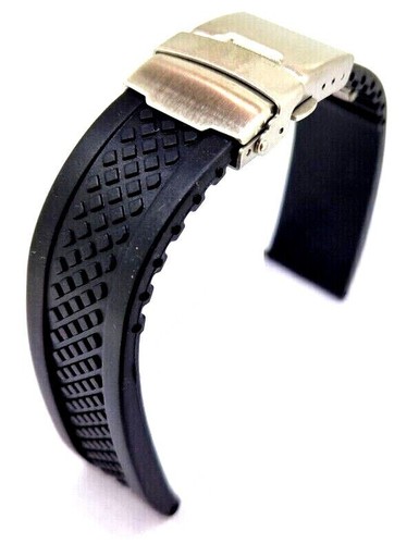 Bracelet De Montre Cuir Noir 20mm Avec Fermoir Magnétique, Newgen Medicals, Neuf