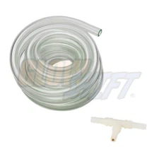 GlowShift Replacement 6' Clear PVC Boost/Vacuum Gauge Hose Kit w T-Fitting