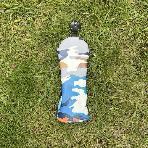 Cubiertas de cabeza de madera de camuflaje para golf de golf cubierta de cabeza de PU para conductor madera de calle híbrida - Imagen 8 de 30