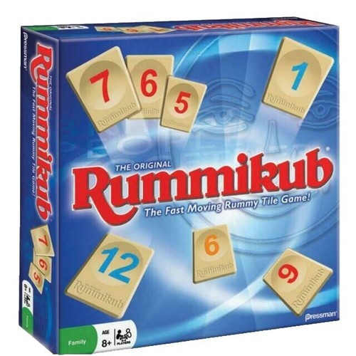 Star V.I.P Jeu De Rummy Okey VIP - Compact Bois, 104 Pions Mélamine + 2 Jokers, Boîte Transport, Version Économique Espace