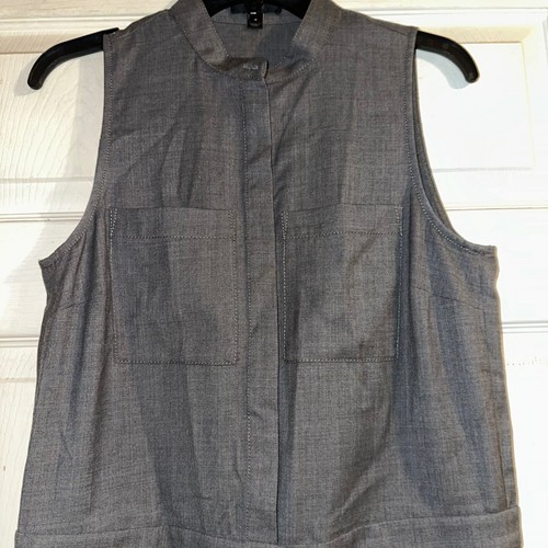 J. Crew Wool Dress Sleeveless Sheath Career Gray Fitted Size 4 - Picture 8 of 12