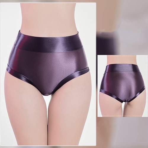 Womens Glossy Seamless See-through Briefs Underwear Tummy Control Panties - Picture 35 of 62