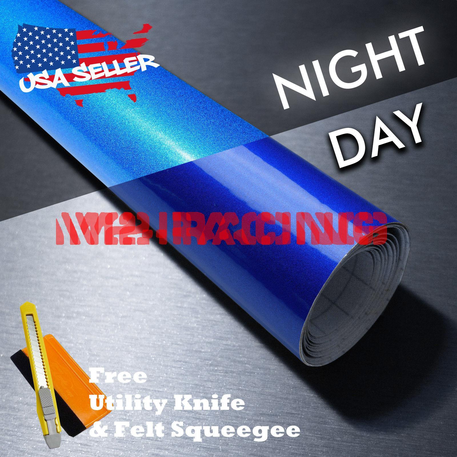 Reflective Diy Sticker *Reflective Vinyl DIY Car Wrap Sticker Decal Graphic Sign Self Adhesive ...