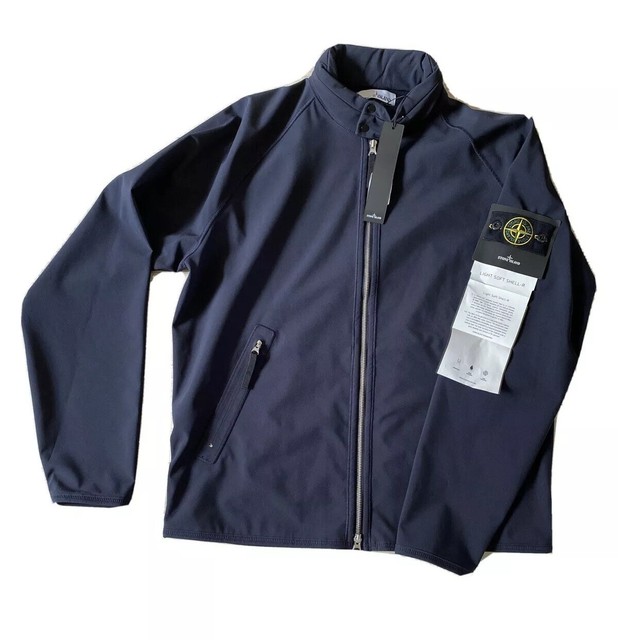 navy blue stone island jacket