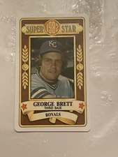 1982 Perma-Graphics Baseball SUPER STAR  Credit Card GEORGE BRETT NM-MT!