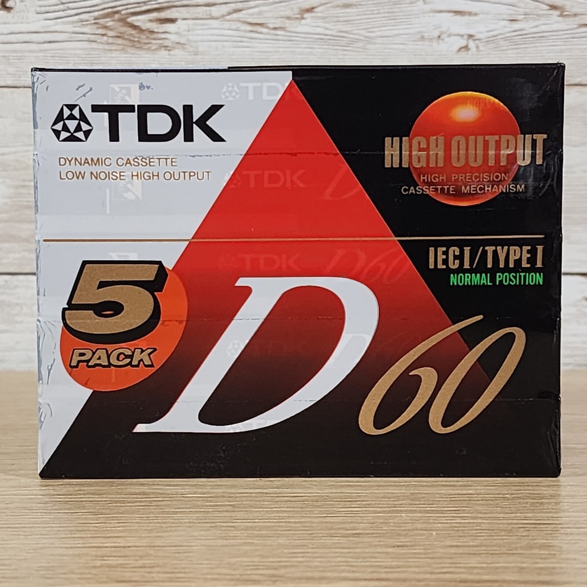 TDK D60 Blank Cassette Tape Lot of 5 IECI/Type I High Output
