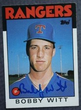 Texas Rangers Star Bobby Witt (Sr.) signed / autographed 1986 Topps UPDATE card-