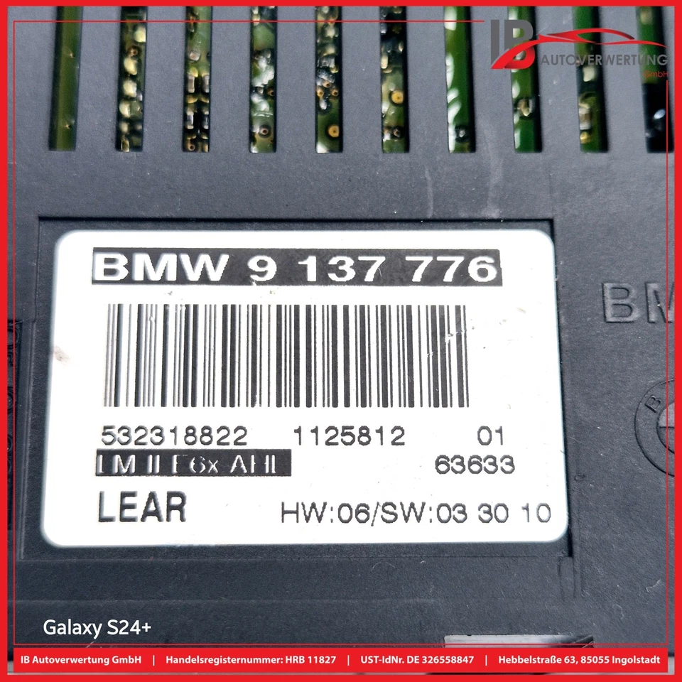 Centralina BMW 5 TOURING (E61) 530D modulo luce xeno LEAR 9137776 BMW - Immagine 3 di 3