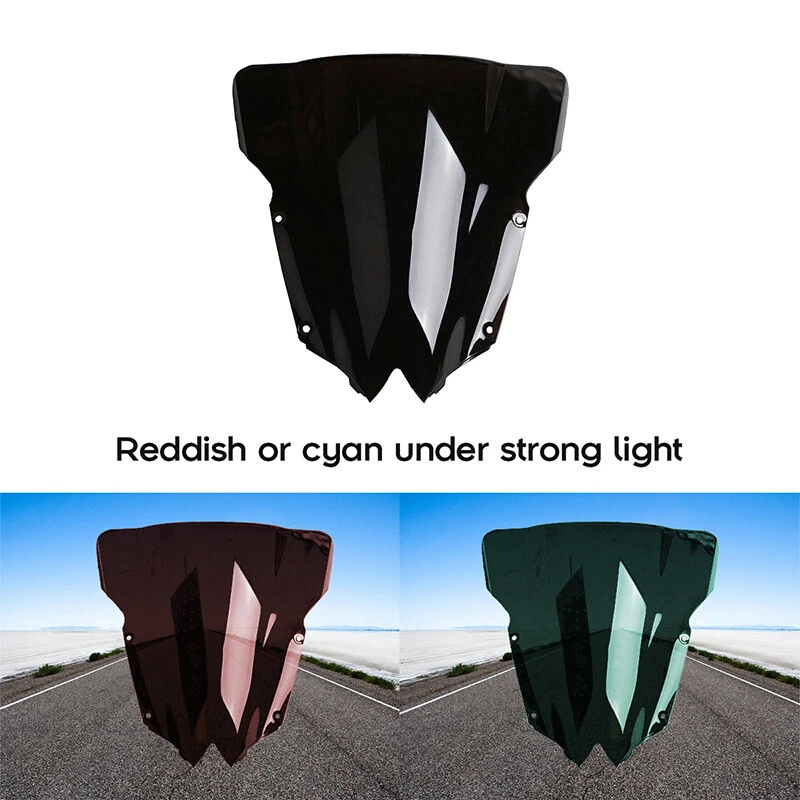 Black Windscreen Windshield Fit For Yamaha YZF R6 2008-2016 2009 2010 2011 2012 - Image 2 of 4