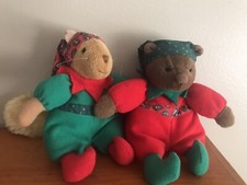 Hallmark Scofield Squirrel  Bear Santa  s Little Friends Plush Elf Hat Jingle
