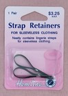 Hemline Strap Retainers Black, 1 Pair for Sleeveless Clothing