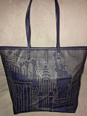 Fendi 'NYC' NEW New York City Roll' NAVY Tote Bag | eBay