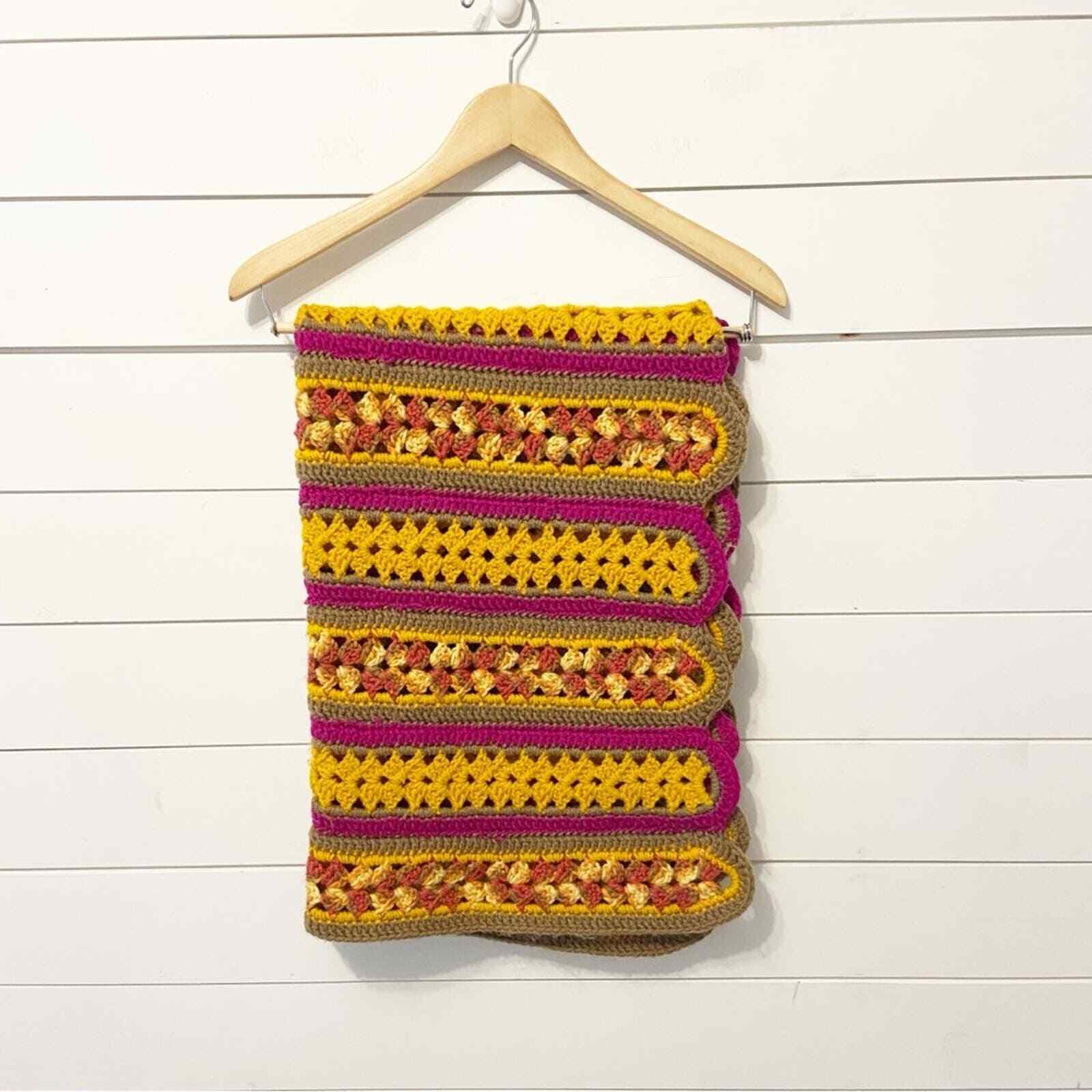 No Brand | Handmade Knit-Crochet Eyelet Cottage Core Grandma Blanket