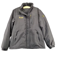 Moerdeng Men's Windbreaker Jacket Black Large Long Sleeve Waterproof Breathable