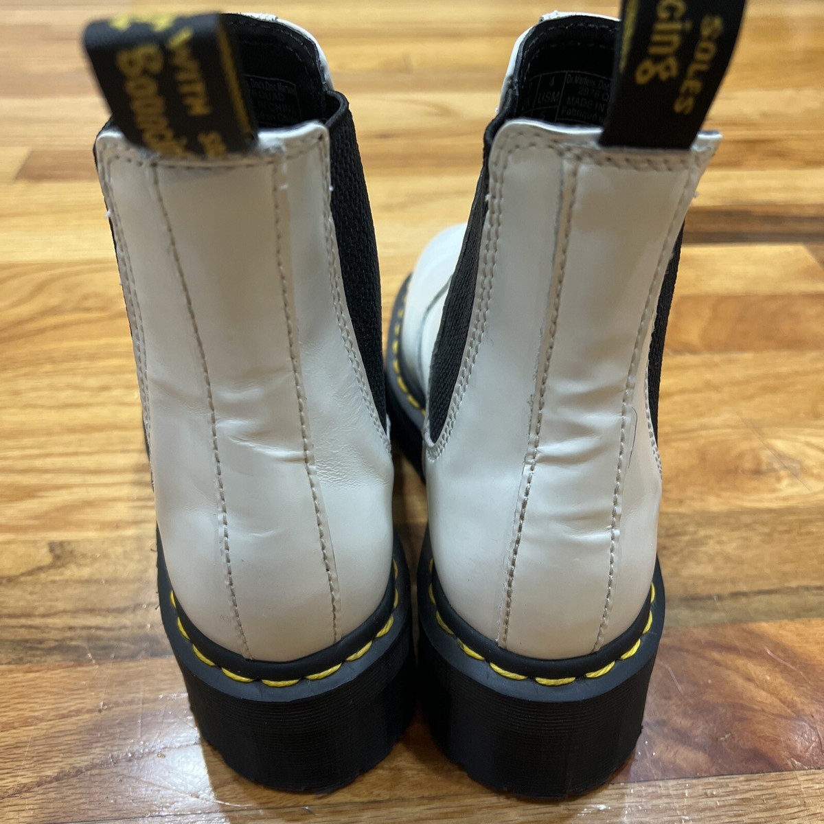 Doc Marten 2976 Quad White Chelsea Boots Sz 5 Womens 4 Mens