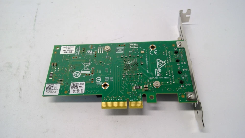Adaptador de red Dell Intel 4V7G2 X550-T2 2 puertos 10 Gb Ethernet PCI-E 04V7G2 Foto 2 de 3