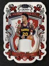 2021-22 Panini Crown Royale John Collins Coat Of Arms Patch CT-JCL Atlanta Hawks