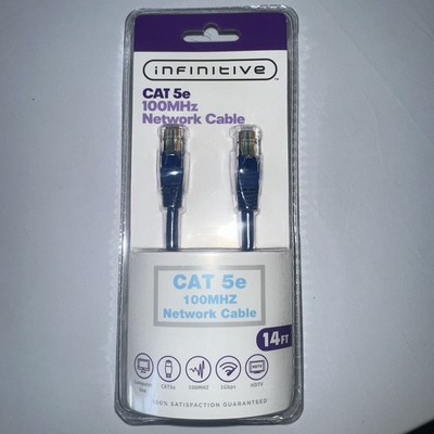 Cat 5e 100MHz Network Cable, 14 Feet, Blue