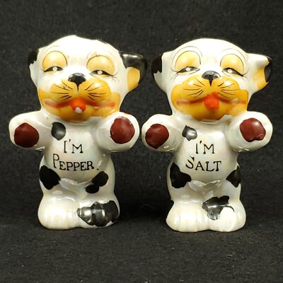 希少 40s 50s Vintage Bonzo Salt＆Pepper Bonzo The Dog Salt & Pepper Shakers Hand Painted Ceramic Japan