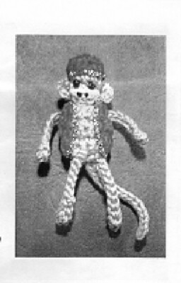  1'' Mini DOLLHOUSE Doll Pattern ~ 1:12 CROCHETED MONKEY  ET802 