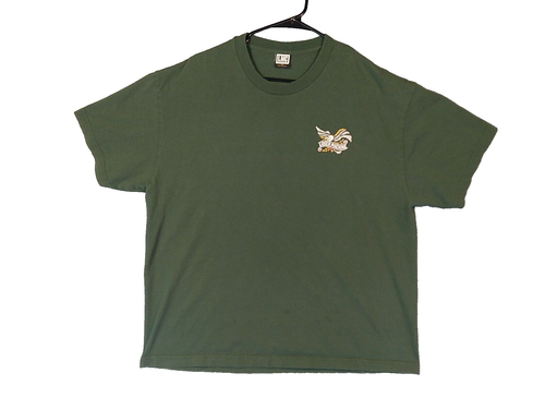 Loser Machine Company Mens Green Graphic Print Short Sleeve T-Shirt Eagle Sz XL