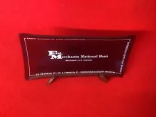 Vintage First Merchants National Bank- Michigan City, Indiana Ashtray 1960’s