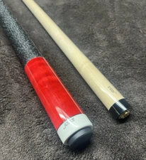 Joss Red Stained Incredibly Figured Wood Pool Cue Stick