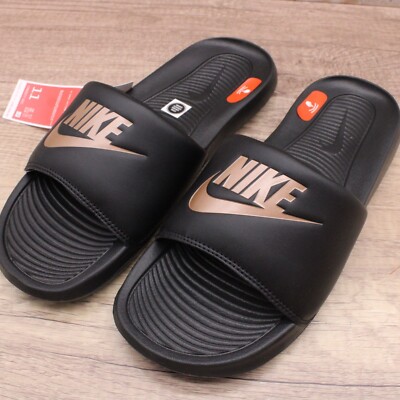 Nike Victori One Womens Slides Sandals Size 11 Black/Bronze CN9677