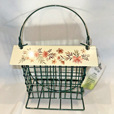 NEW Suet Feeder with Green Cage  Roof Bird Feeder Holds Standard Suet Cake