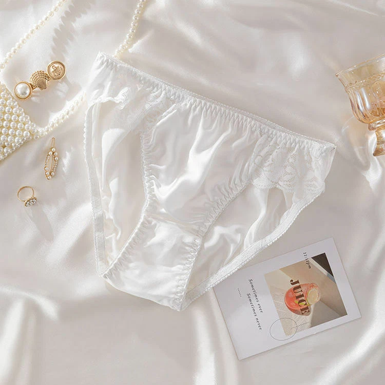 Bragas de encaje de seda para mujer lindas ropa interior traviesa hipsters estilo bikini dama Foto 4 de 4