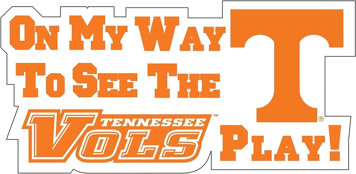 Tennessee Volunteers Round Magnet - 4x4 Inch Orange 3 Stars TN Logo Car Magnet