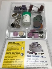 FOREDOM JEWELERS ACCESSORY KIT 42 PIECE KIT AK11 ASSORTMENT POLISHING FINISHING
